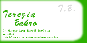 terezia bakro business card