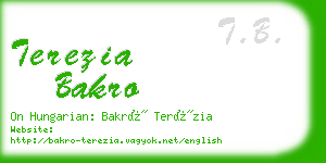 terezia bakro business card